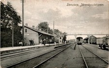 Stenstorp, Järnvägsstationen, Lars Laréns Eftr. Postcard