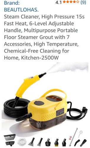 Steam cleaner 15s fast - 15s, heat