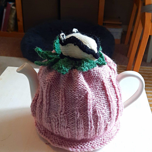 Handmade knitted tea cosy - handmade,
