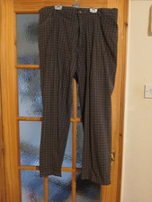 Dunlop Mens Golf Trousers 36w/29l Grey Check VGC