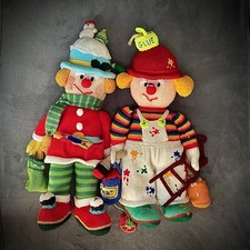 Jean Greenhowe - Jolly Mr Jingle & Clown - 70cm - Set Of 2 - Hand Crafted Dolls