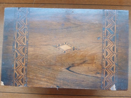 Antique wooden writing - writing, deed