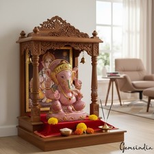 8" Pink Rose Quartz Ganesha
