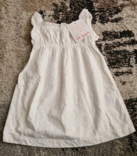 LILI GAUFRETTE WHITE DRESS AGE 4 YEARS (44cm Elasticated Chest) NWT 