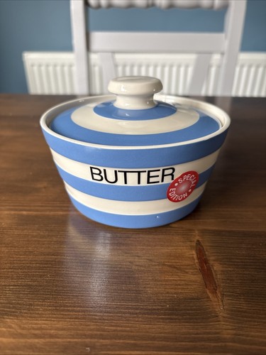 Green cornishware butter - g,