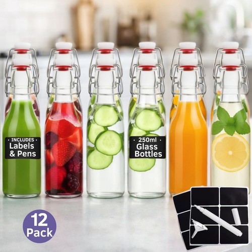 Glass bottles with swing - glass,