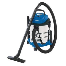 Draper 20515 Wet & Dry Vacuum Vac Cleaner 20ltr Stainless Steel 1250W 230V