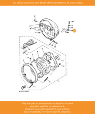 YAMAHA Grommet, 90480-14101 OEM XS400 XJ550 XJ650 XJ650SMAXIM XV500 YFM700 YZ50