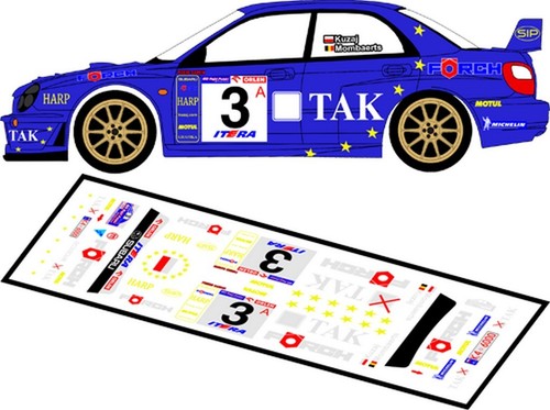 Decals subaru impreza - 1/43,