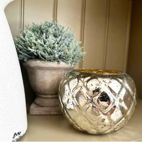 Mercury glass candleholders - mercury,