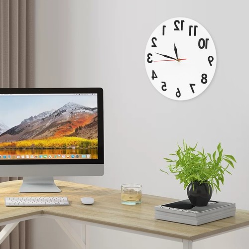 Creative reverse wall clock - creative,