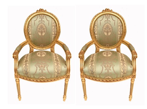 Pair french giltwood salon - pair,