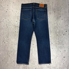 Men's Levi's 513 Jeans Slim Straight Fit Dark Blue Denim 34W x 30L