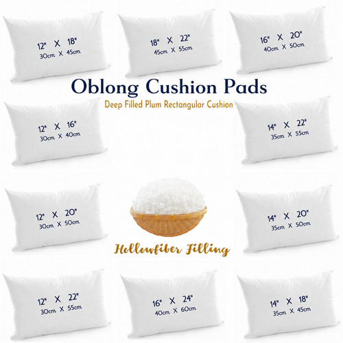 Oblong cushion pad - pad, rectangular
