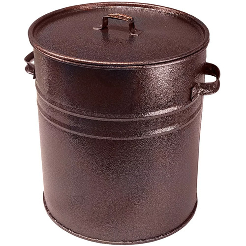 Metal ash bucket - metal, fireside