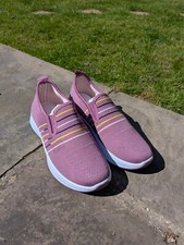 ladies trainers, sixe 6, purple/pink, slip on, memory foam