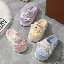 Sanrio Hello Kitty Cotton Shoes Kuromi Cinnamoroll Plushie Kawaii Slippers