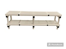 Plastic Cloakroom Bench 1.5m x 400mm Hygienic Water Resistant IN USED CONDITION