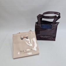 Two Ted Baker Small PVC Tote Shopper Bags - Pink & Purple