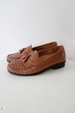 Nunn Bush Men’s Size 7.5 Brown Woven Genuine Leather Tassel Smart Shoe