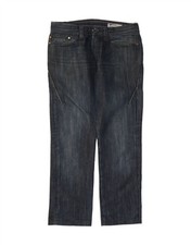 GAS Mens Straight Jeans W33 L29 Navy Blue AR01