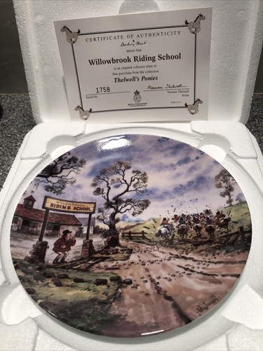 Thelwell ponies plate - ponies,