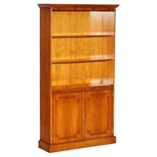 LOVELY BRADLEY FURNITURE ENGLAND YEW WOOD OPEN LIBRARY BOOKCASE CUPBOARD BASE