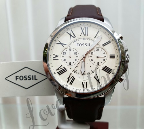 New fossil mens watch brown - new,