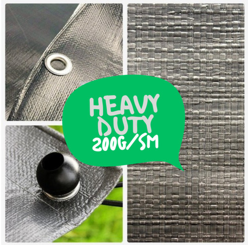 200gsm grey heavy - heavy, tarp