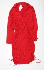 Zara Women Red Wrap Dress Size