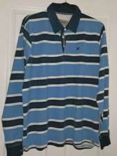 Mens Blue and White Rugby Shirt XXL