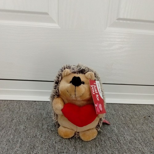 Hedgehog with heart soft toy - hedgehog,