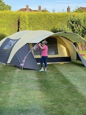 Cabanon Biscaya 500 Large Six Man Tent With Kitchen extension Canopy