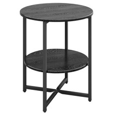2 Tier Shelf Round Side Table