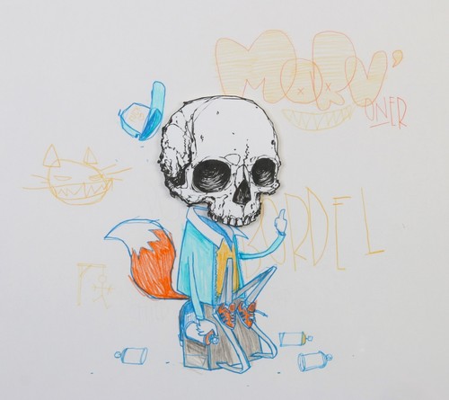 Monsta original drawing signed - monsta,