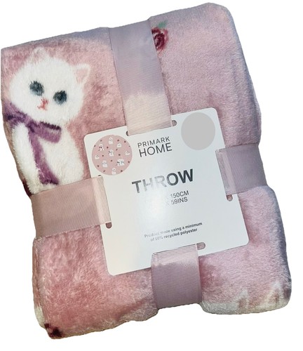 Primark cat throw blanket - cat,