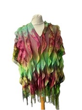 FRANGI Green Mix Ruffle Scarf