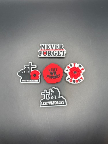 Remembrance shoe charm - |, poppy