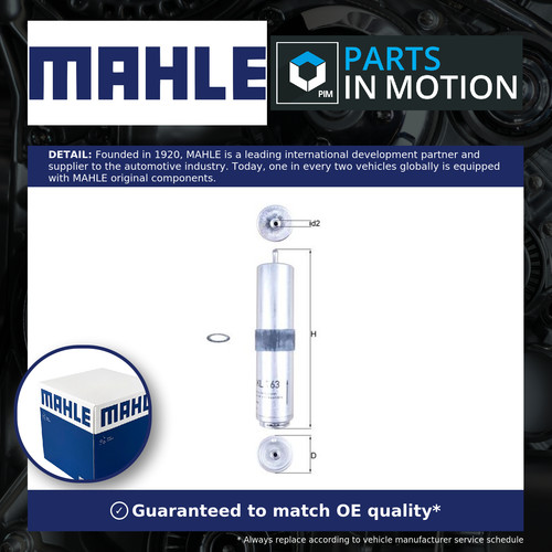 Fuel filter kl763d mahle - fuel,