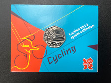2011 50p OLYMPICS CYCLING UNCIRCULATED SEALED IN CARD (REF.N1)