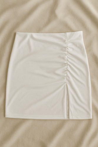 Jersey mini skirt - skirt, with