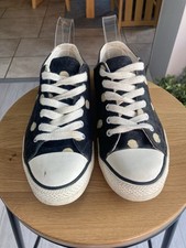 Cath Kidston Trainers Pumps Spots Black White UK Size 6 Eu 39 Velvet Lace Up