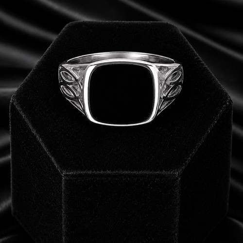 Sterling silver gents ring - sterling,