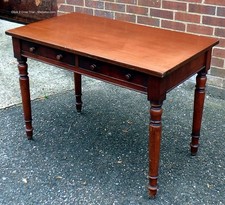 Regency antique desk writing table 2 drawers solid mahogany dressing stand