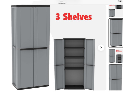 Tall plastic cupboard - plastic,