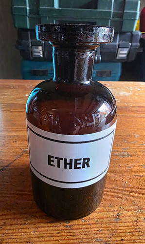 Amber glass chemist - chemist, bottle