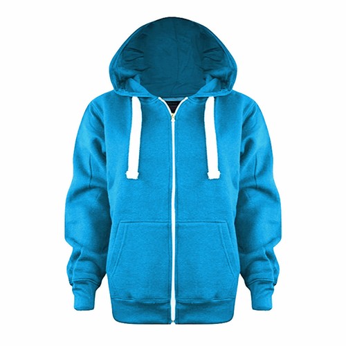 Ladies plain zip hoodie - ladies,