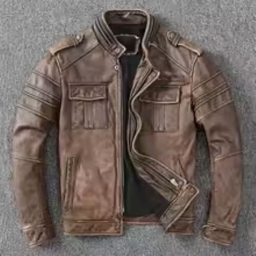 Men biker cowhide - biker, cafe