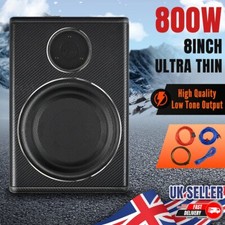 8'' Car Underseat Slim Amplifier Subwoofer Audio Amp Sub Bass Box Speaker 800W
