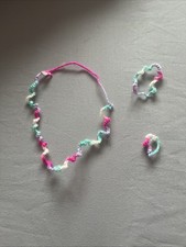 Hand Made Crochet Ring Bracelet Necklace Set